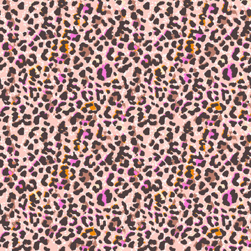 Leopard seamless repeat print pattern