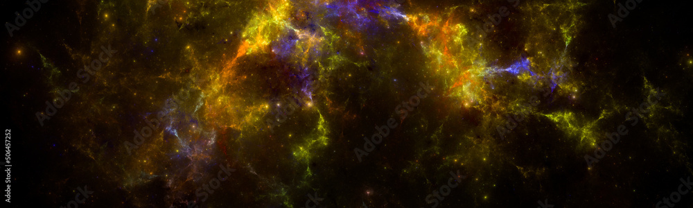 Wall mural banner star field background . starry outer space background texture . colorful starry night sky out