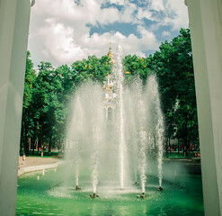 fountain in town