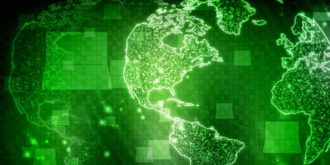 2d illustration world map abstract background