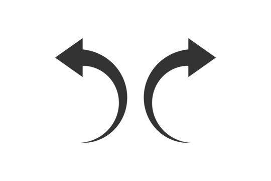 Left and right arrow icon. Previous, next pointer symbol. Sign app button vector.