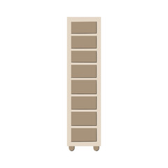 Simple modern wooden rack with shelves in scandinavian style. Great for web design, instructions, cards and apps.