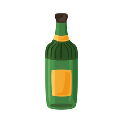 green alcohol bottle
