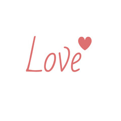 Print on a T-shirt for clothes with the text love