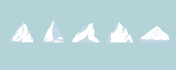Varieties icebergs set.
