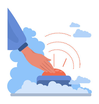 Signal concept set. Person recieving or giving signal source. Allert sign,