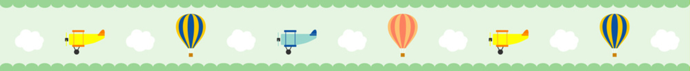 飛行機と気球のフレーム
