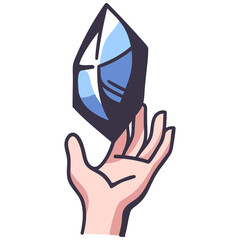 hand crystal icon