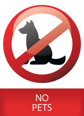 no pets allowed red sign