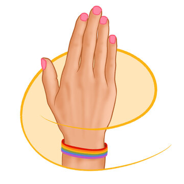 Pride &ndash; Pride Flag &ndash; The Future is Inclusive &ndash; Hand