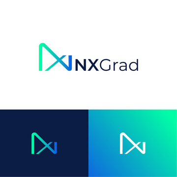 Vector template initial NX letter logo design. creative abstract NX letter logo design