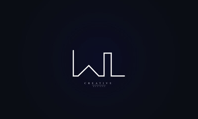 Alphabet letters Initials Monogram logo  WL LW W L