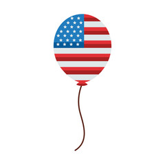 usa flag in balloon