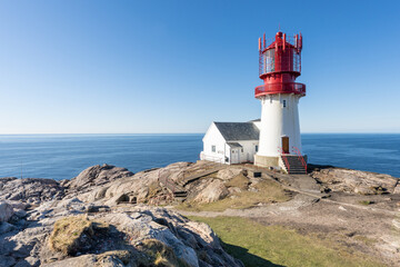 Lindesnes Lighthouse, Lindesnes fyr, a coastal lighthouse at the southernmost tip of Norway,
