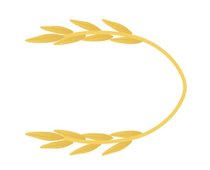 Golden leaf headband. vector illustration