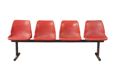 Office waiting chair (with clipping path) isolated on white background