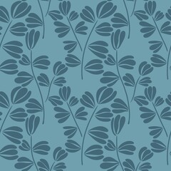 Summer floral seamless coloured leaves pattern for fabrics and packaging and linens and kids and wrapping paper