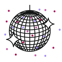 Disco ball without background