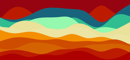 Abstract background presented in multi-layer color stack