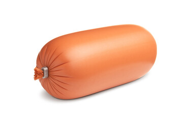 Ham sausage package. Isolated on white background.