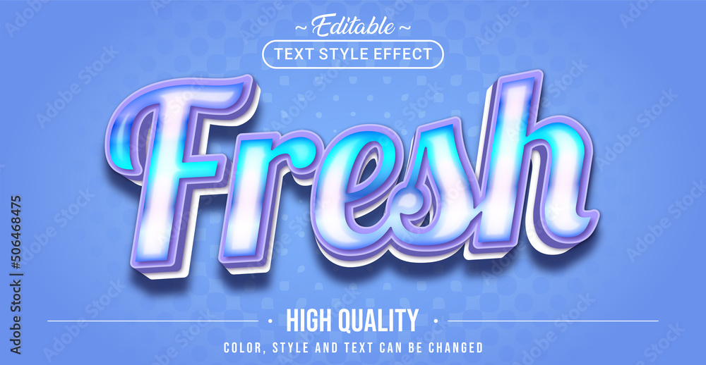 Poster Editable text style effect - Fresh text style theme.
