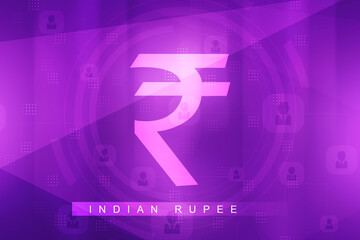 Obraz premium Rupee currency . 2D rendering illustration