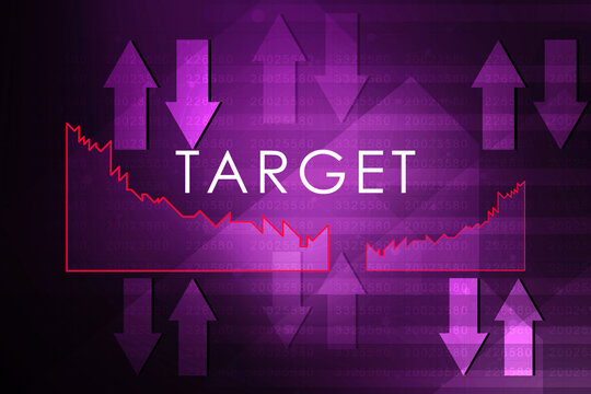 2d illustration target with arrows