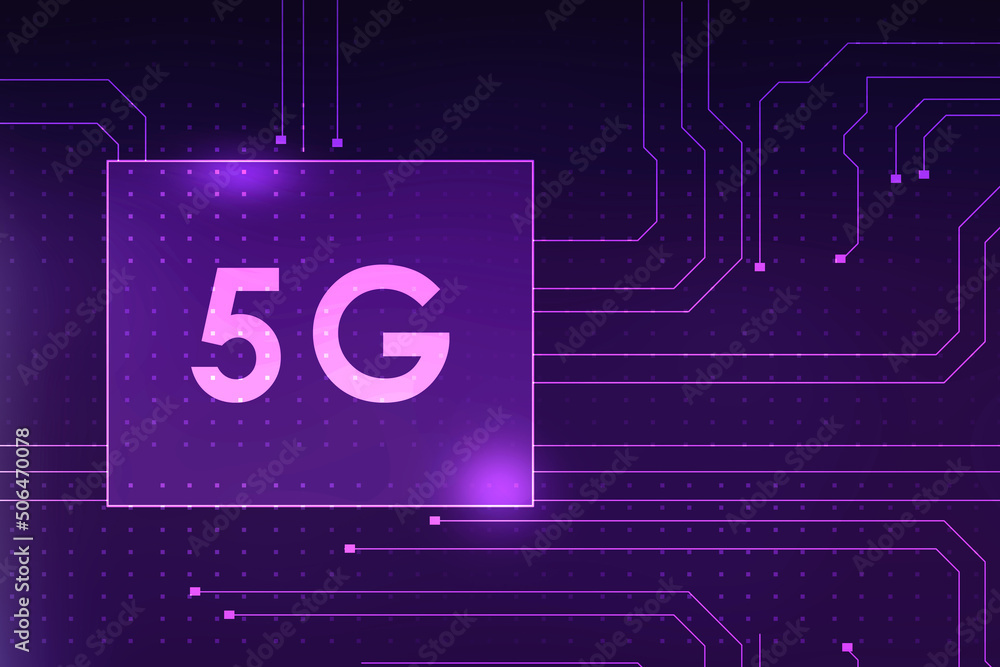 Aufkleber 2d rendering 5g network 5g connection