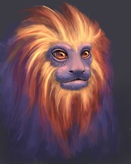 Beautiful portrait of a monkey