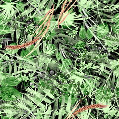 Tropical leaves.Watercolor leaves of a tree, palms, bamboo,
nettle, abstract splash. Watercolor abstract seamless background, pattern, spot, splash of paint, blot, divorce, color.Tropic pattern.grass