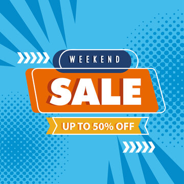 weekend sale lettering