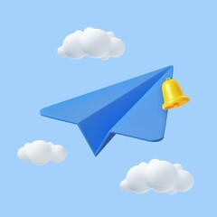 3D Paper Airplane icon.