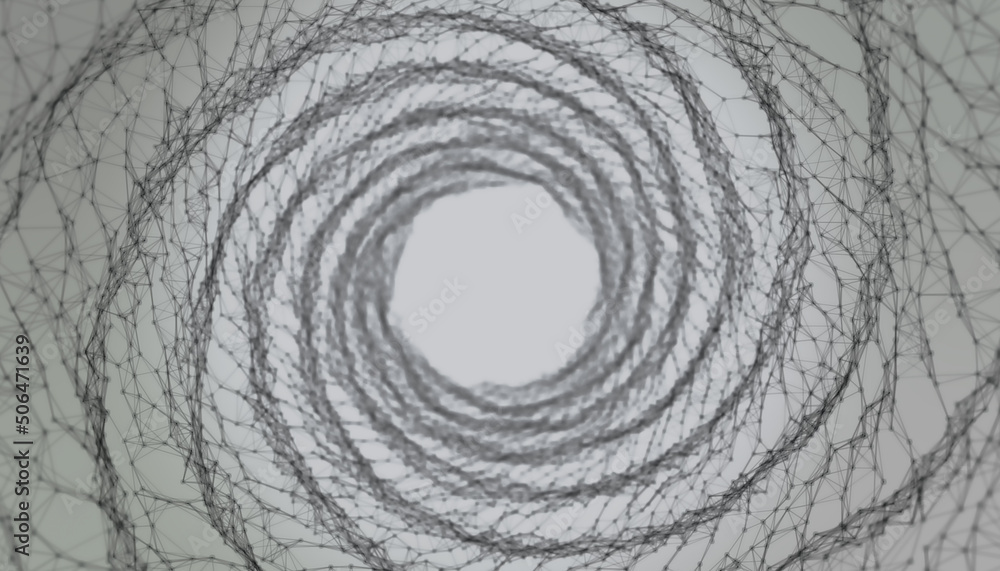 Poster illustration of abstract network connection structure