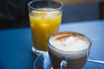 coffee and orange juice