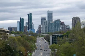 Wandcirkels aluminium Toronto, Panoramic View of city of North York © sleg21