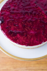Cheese cake on a cake stand