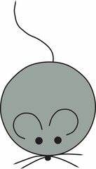 mouse circle fat drawing