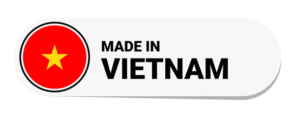 Icon made in Vietnam, isolated on white background