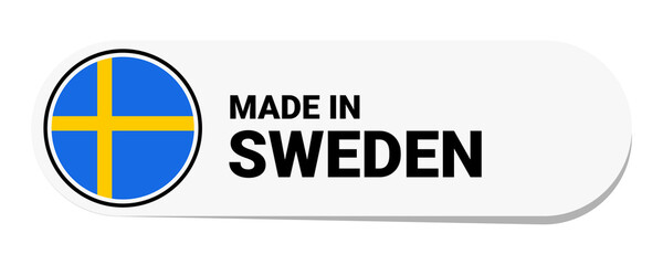 Icon made in Sweden, isolated on white background