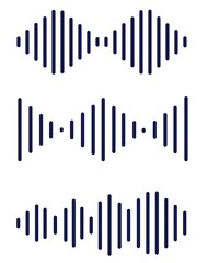 Sound wawe simple vector icons