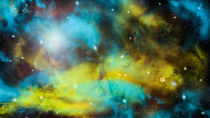 Fototapeta na wymiar Abstract background - cosmic nebula and stars.