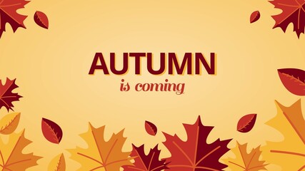 Autumn is coming banner template design
