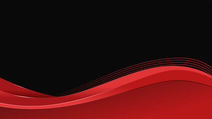 Abstract red black wave background template design
