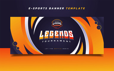 Legends Esports Gaming Banner Template with Logo for Social Media © Akito Studio