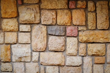 texture, background imitation of ancient masonry, stones of warm color