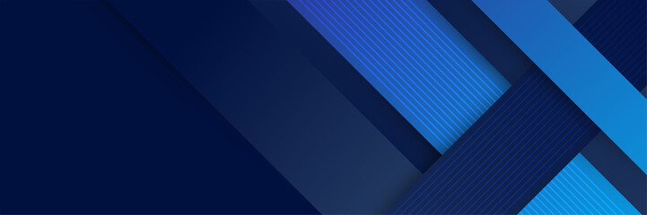 Abstract blue banner background