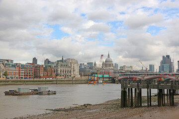 Boats on the River Thames in London	