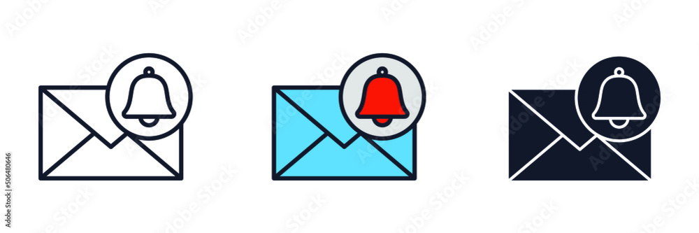 Poster envelope message icon symbol template for graphic and web design collection logo vector illustration