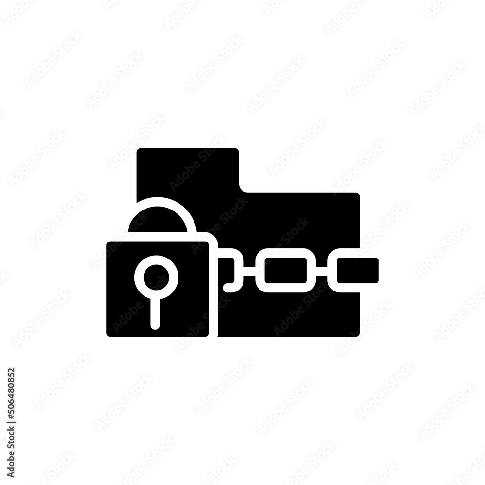 Poster ransomware black glyph icon. data encryption. malicious program. cryptoviral extortion. pay to decry