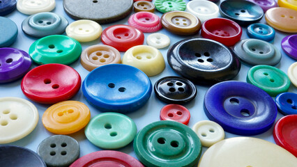 Background of different multicolored buttons. Diversity concept.
